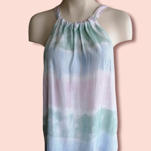 Anthopologie (Cloth & Stone) sleeveless pastel watercolors top, worn once - Picture 1 of 11
